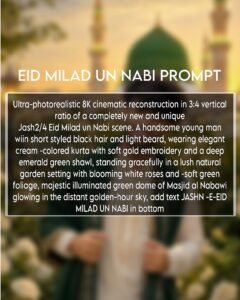 Eid Milad Un Nabi Viral Ai ChatGPT Photo Editing Prompt 