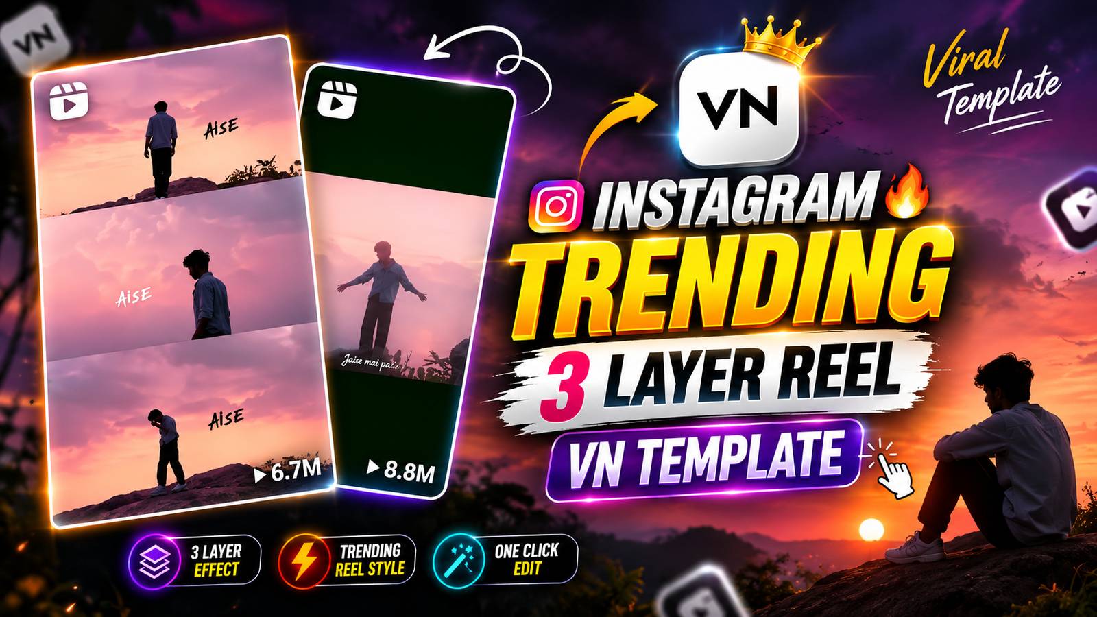 Instagram Trending 3 Layer Reels VN Code & Template