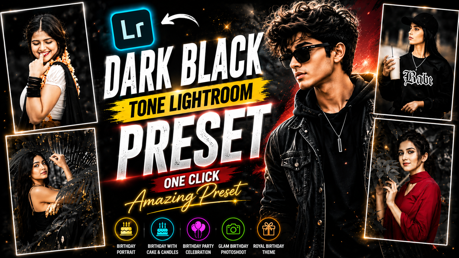 Dark Black Tone Lightroom Presets 2026