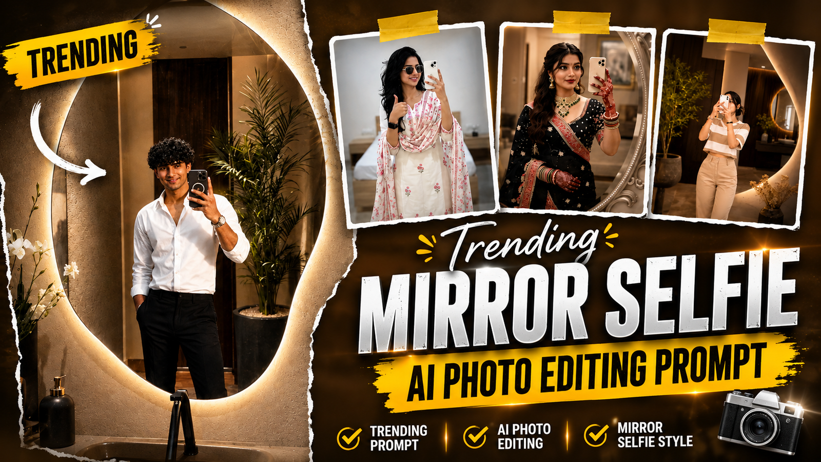 Trending Mirror Selfie Ai Photo Editing Prompt