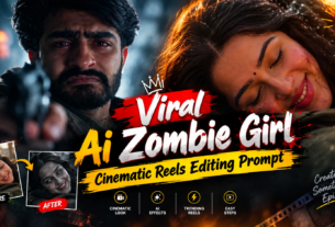 Viral Ai Zombie Girl Cinematic Reels Editing Prompt